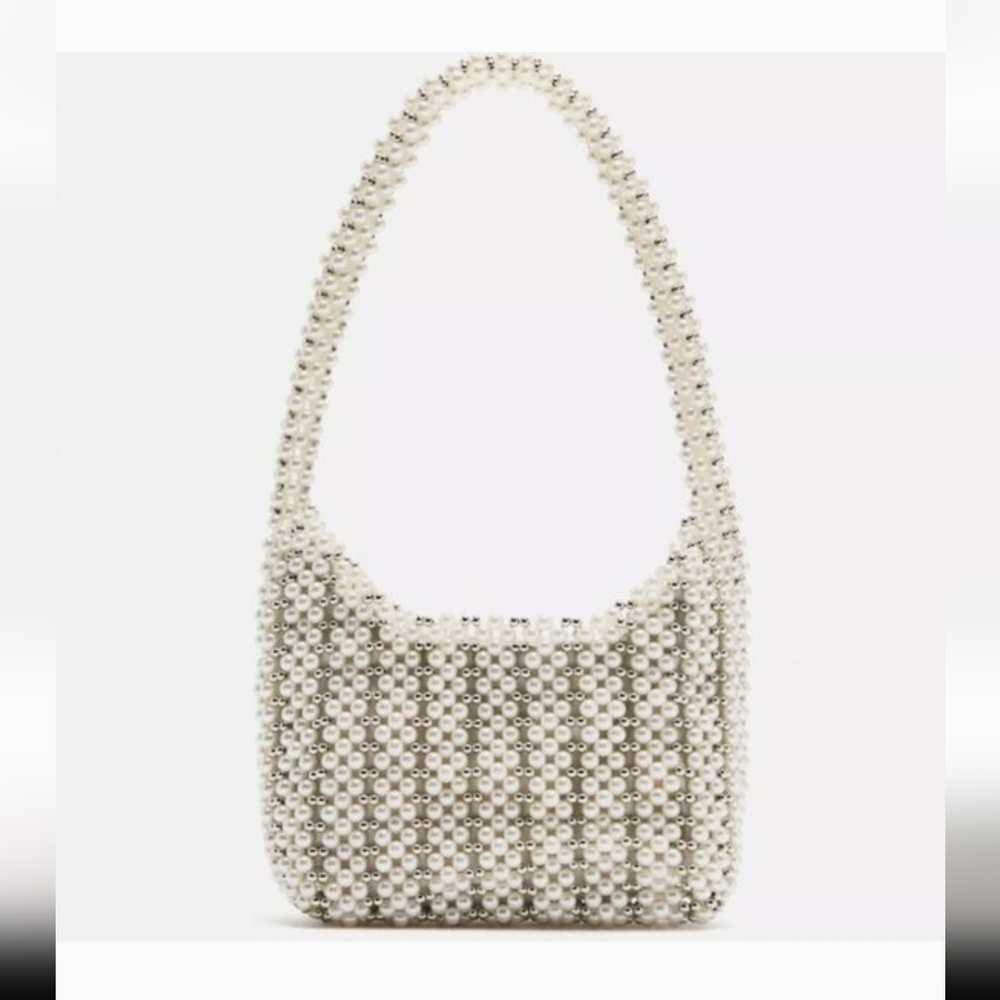 Elegant Pearl-Embellished Women's Bag